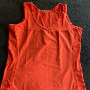 Lucy XL Long Orange Sleeveless Athletic Top